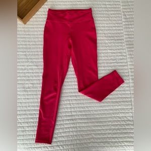 POP Fit Leggings Athletic Stretch Deep Pockets Solid Vibrant Pink Women’s Small